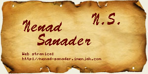 Nenad Sanader vizit kartica
